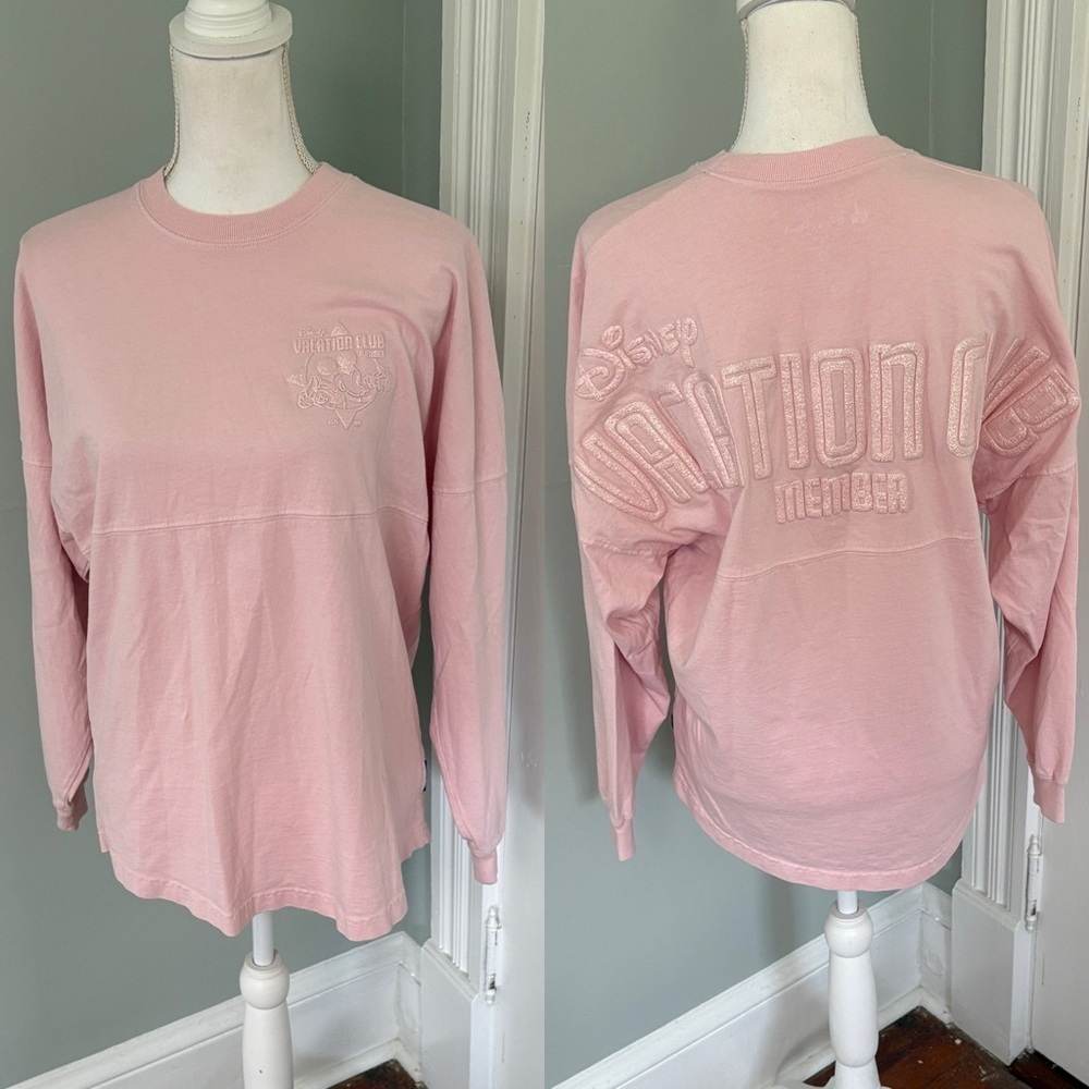 Disney Vacation Club Pink‎ Long Sleeve Shirt Jersey Oversized XS